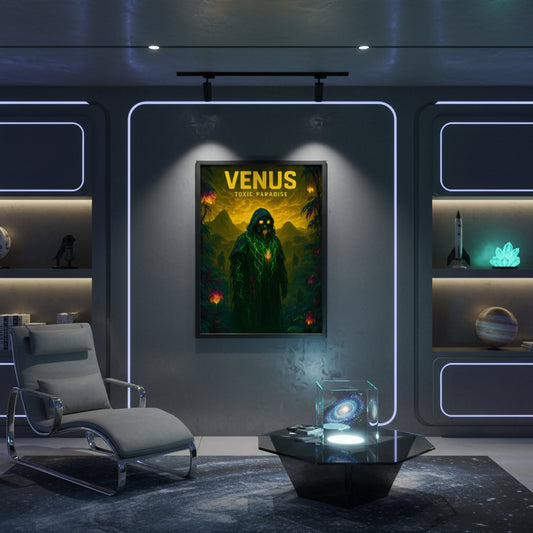 Venus space poster. Cyberpunk poster.