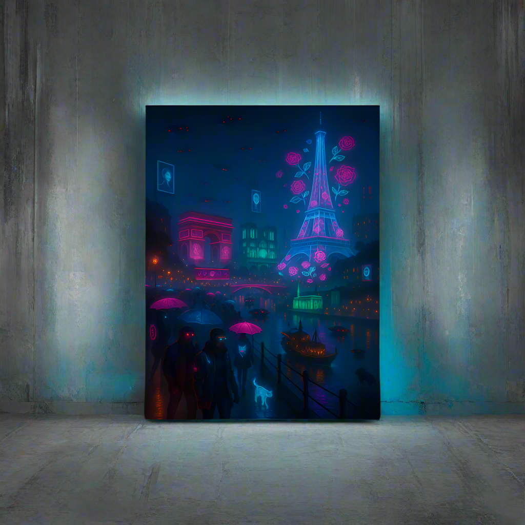 Cyberpunk Paris – Eiffel Tower, a Dystopian Romance