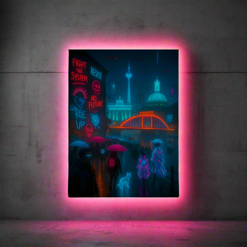 Cyberpunk Berlin – Neon Revolution & Dystopian Streets