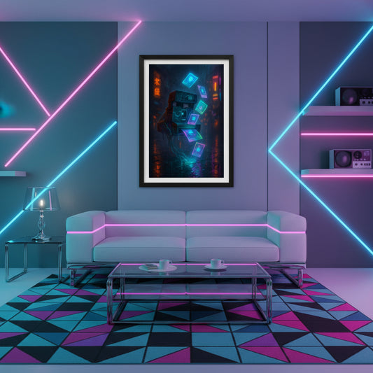 Retro polaroid camera poster. Retro poster.