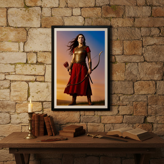 Scythian Archer Poster | Ancient Steppe Warrior Woman Art Print