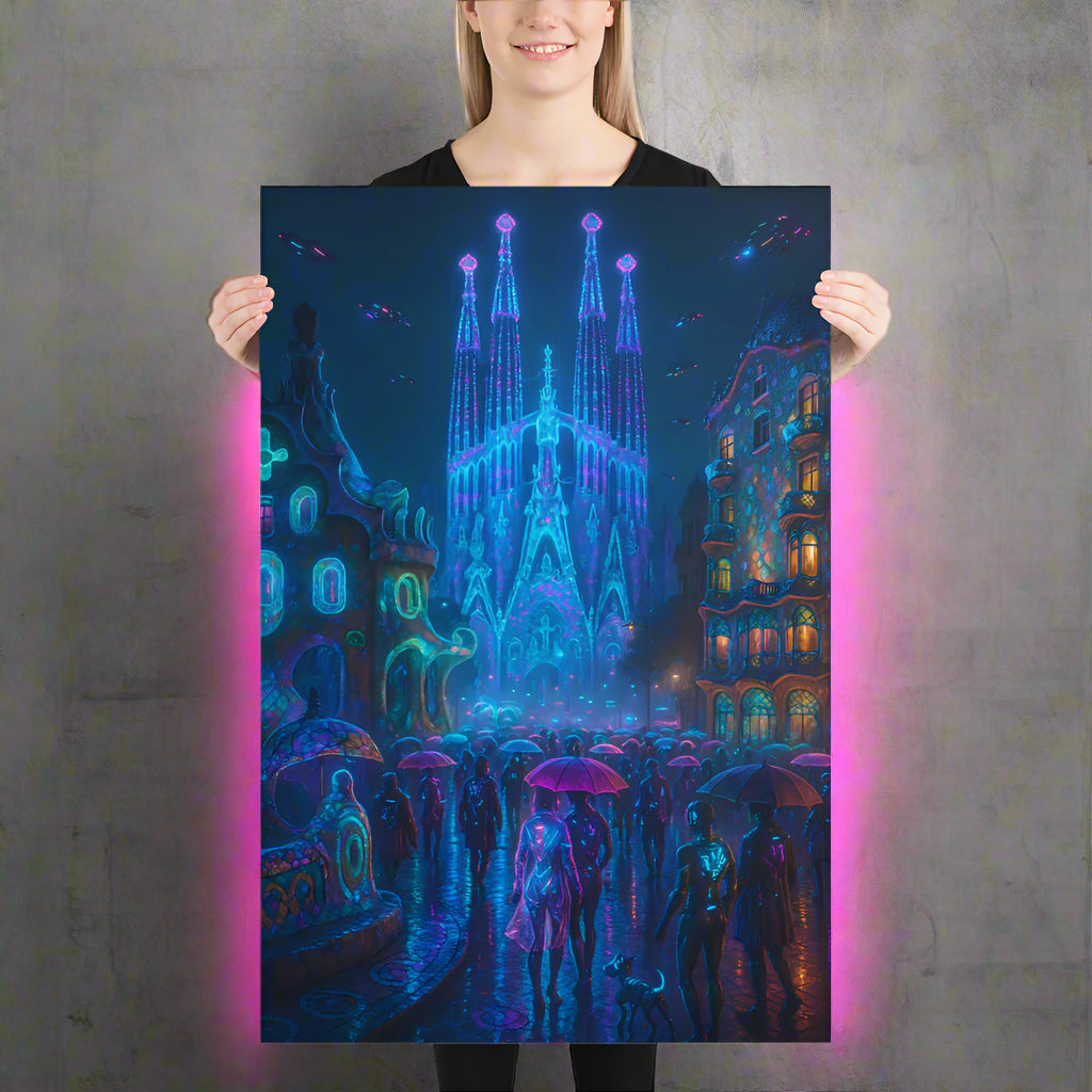 Cyberpunk Barcelona – Neon Sagrada Família & Gaudí Dreams