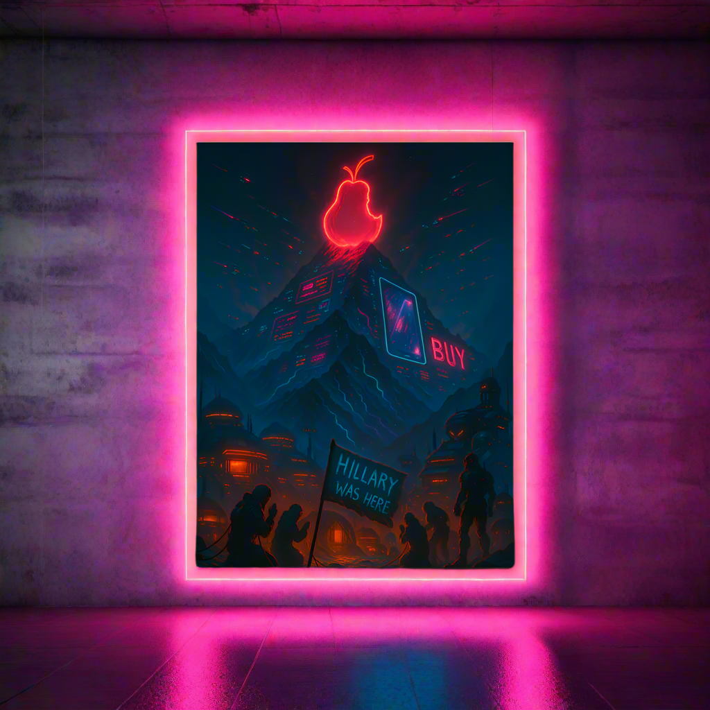 Mount Everest Cyberpunk Art – Corporate Greed, Consumerism and Dystopian Control