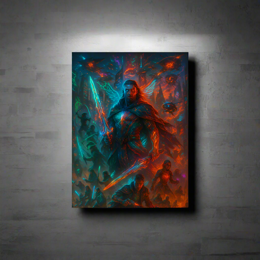 Cyberpunk Legends Poster – The Neon Rebellion of History’s Icons | Futuristic Sci-Fi Wall Art