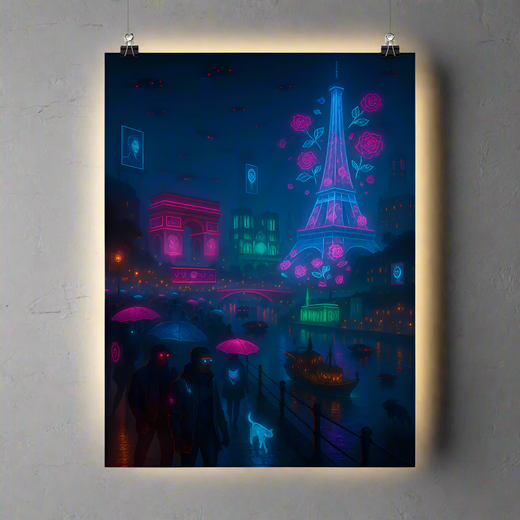 Cyberpunk Paris – Eiffel Tower, a Dystopian Romance