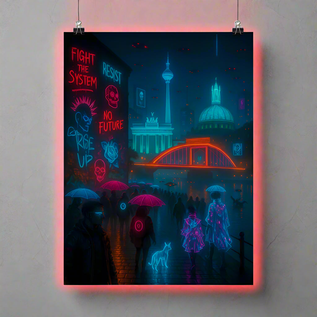 Cyberpunk Berlin – Neon Revolution & Dystopian Streets