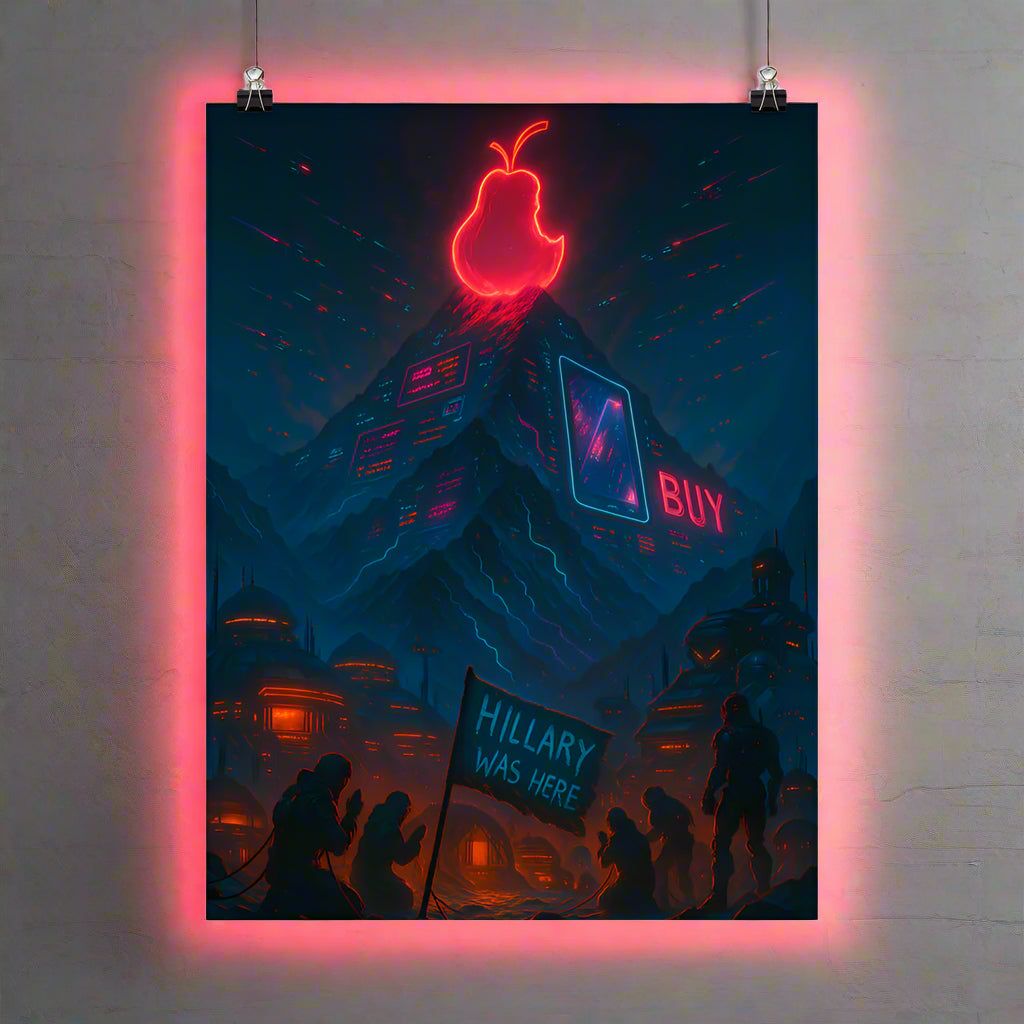 Mount Everest Cyberpunk Art – Corporate Greed, Consumerism and Dystopian Control