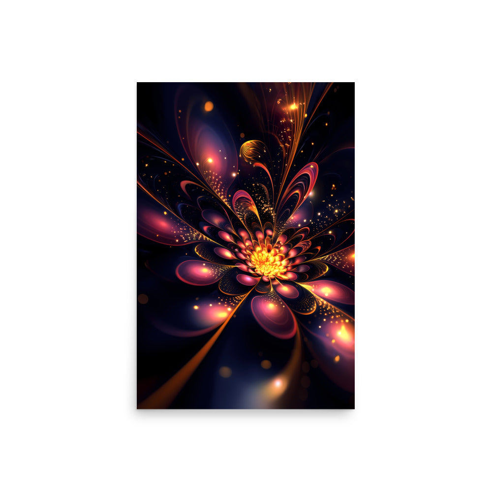 Abstract fractal design with vibrant colors on a dark background