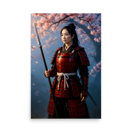 Onna-Bugeisha Poster | Female Samurai Warrior Art Print