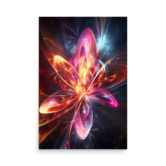 Colorful abstract floral design on a white background