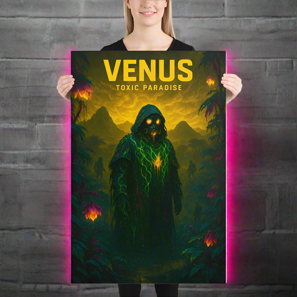 Venus Cyberpunk Poster – Toxic Paradise | Futuristic Sci-Fi Wall Art