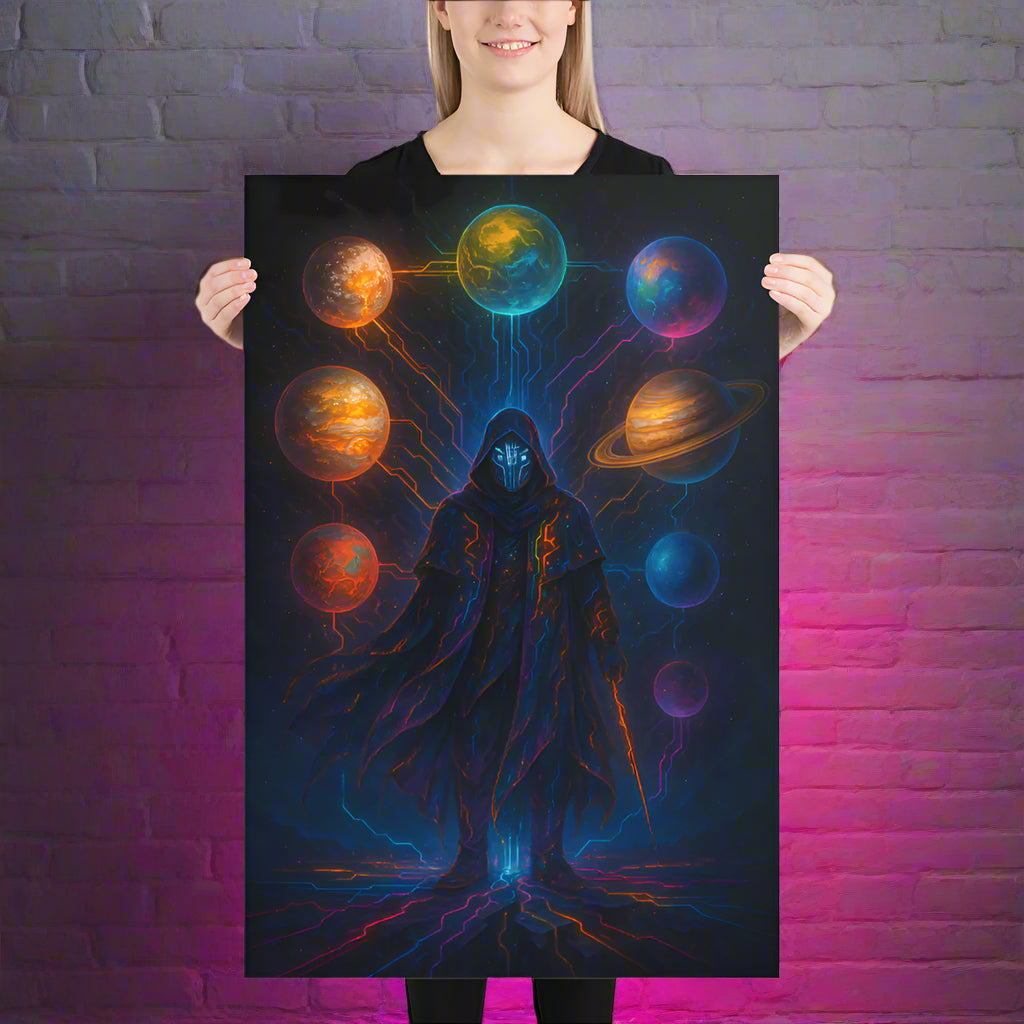 Cyberpunk Solar System Poster – The Complete Planets Collection | Futuristic Sci-Fi Wall Art