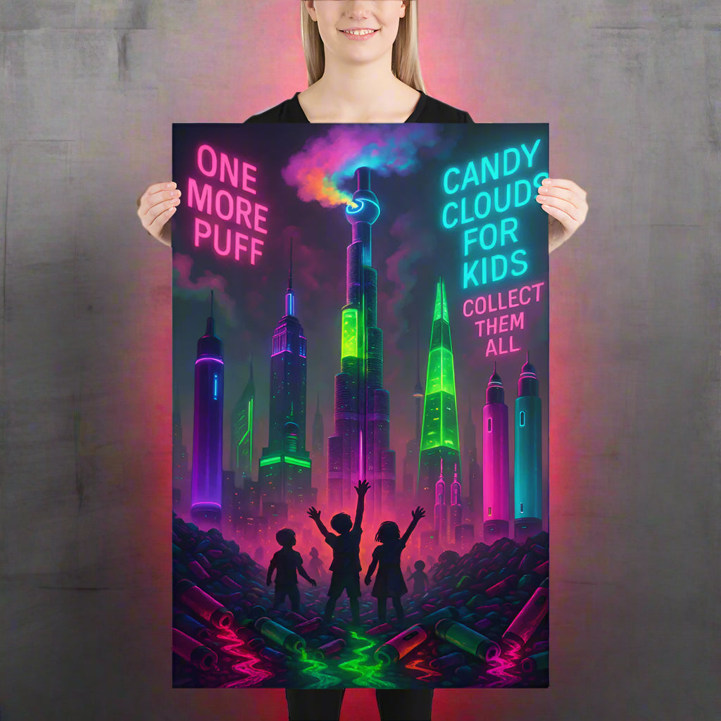 Cyberpunk Dystopia  – “One More Puff” |  Vapes & Corporate marketing